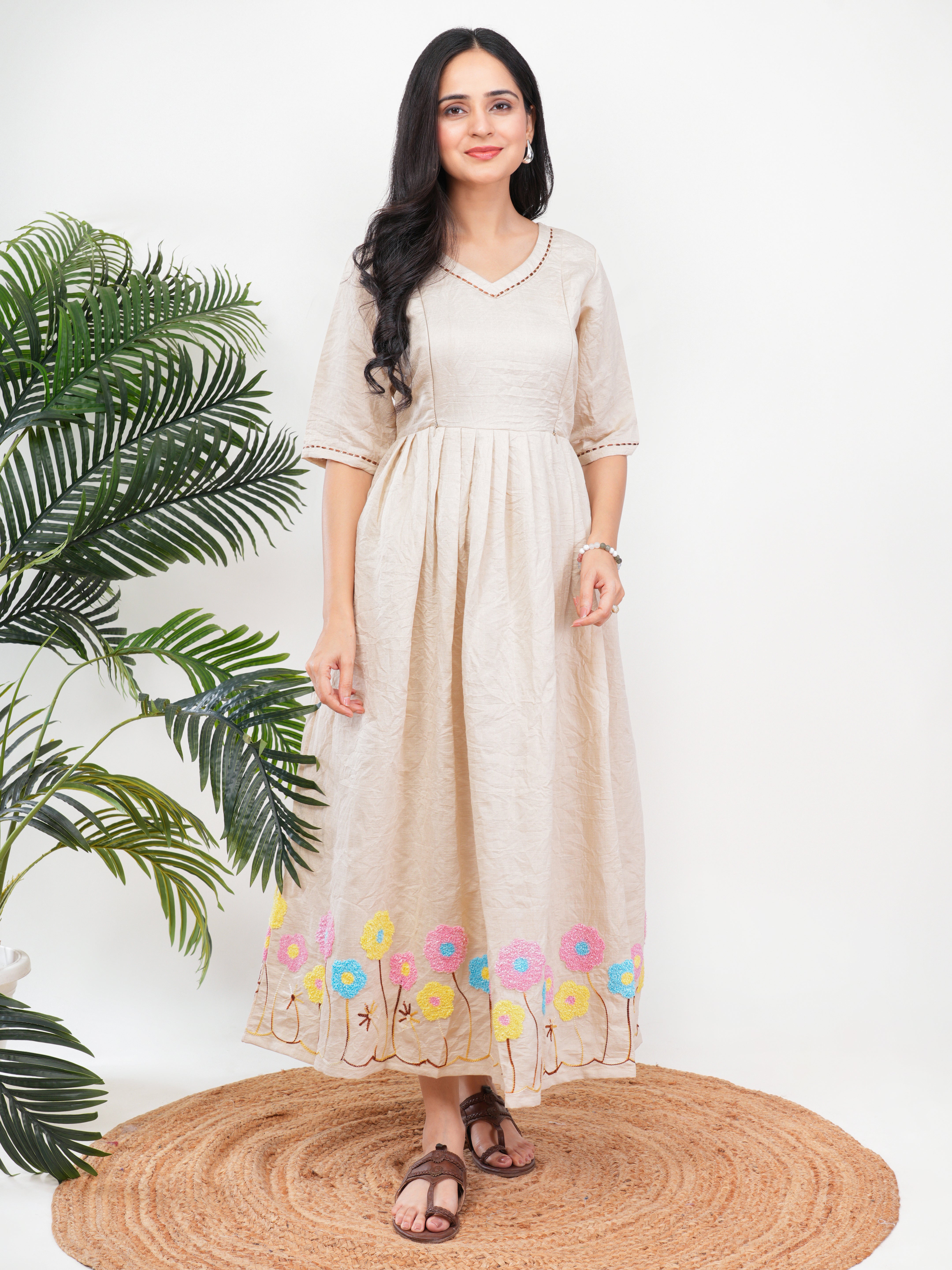 Beige Feeding Single Kurti