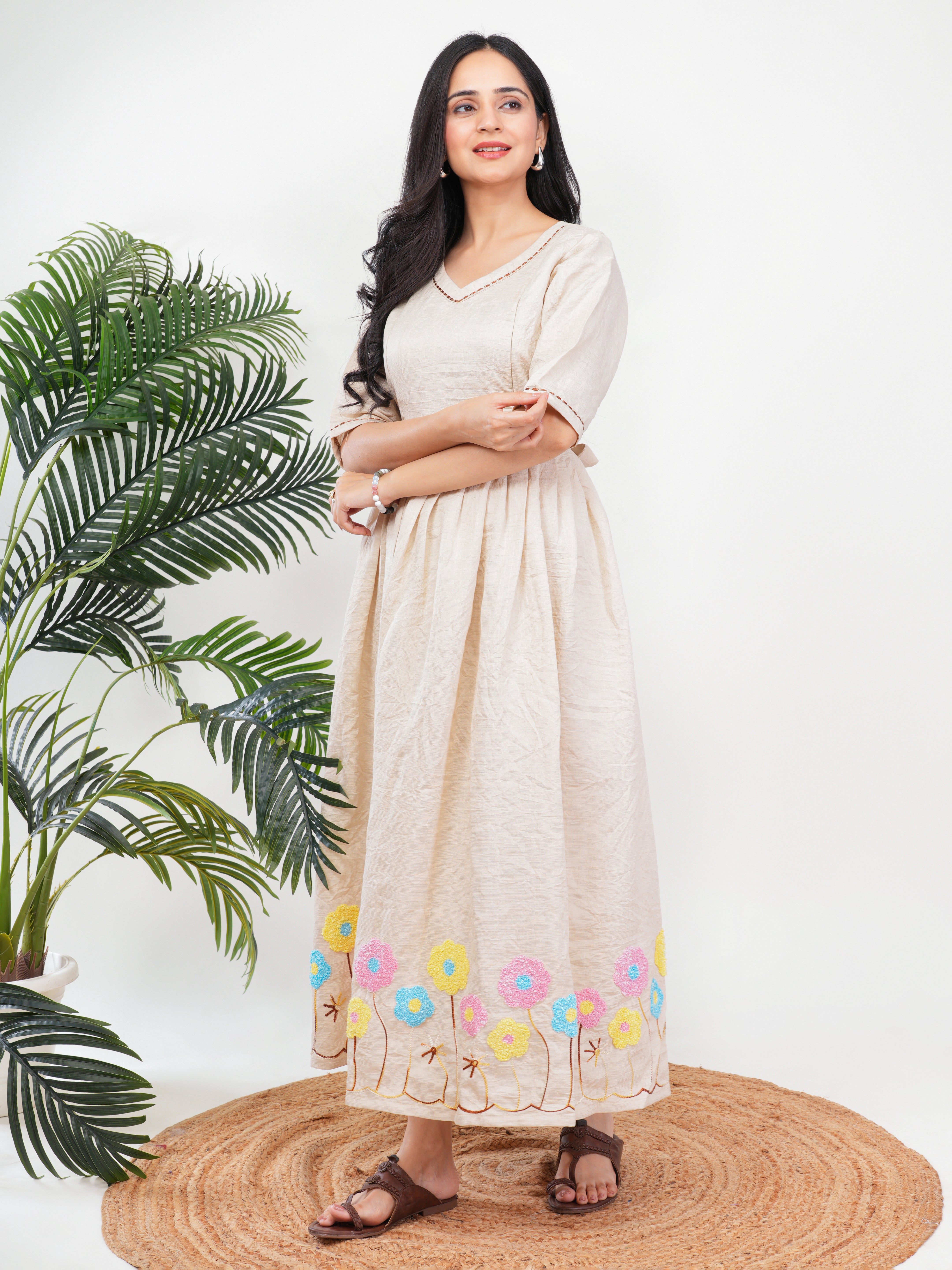Beige Feeding Single Kurti