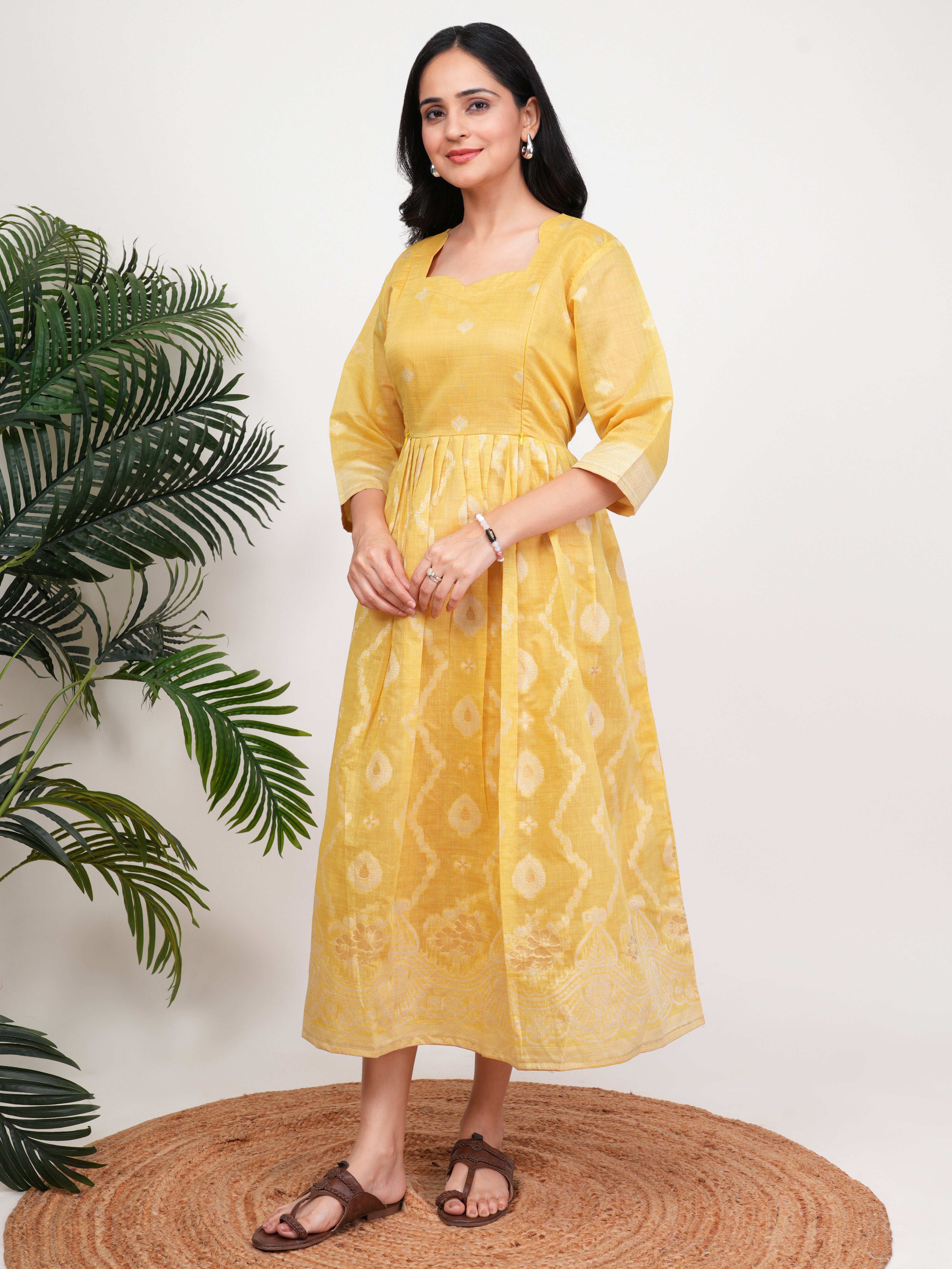 Mustard Feeding Single Kurti