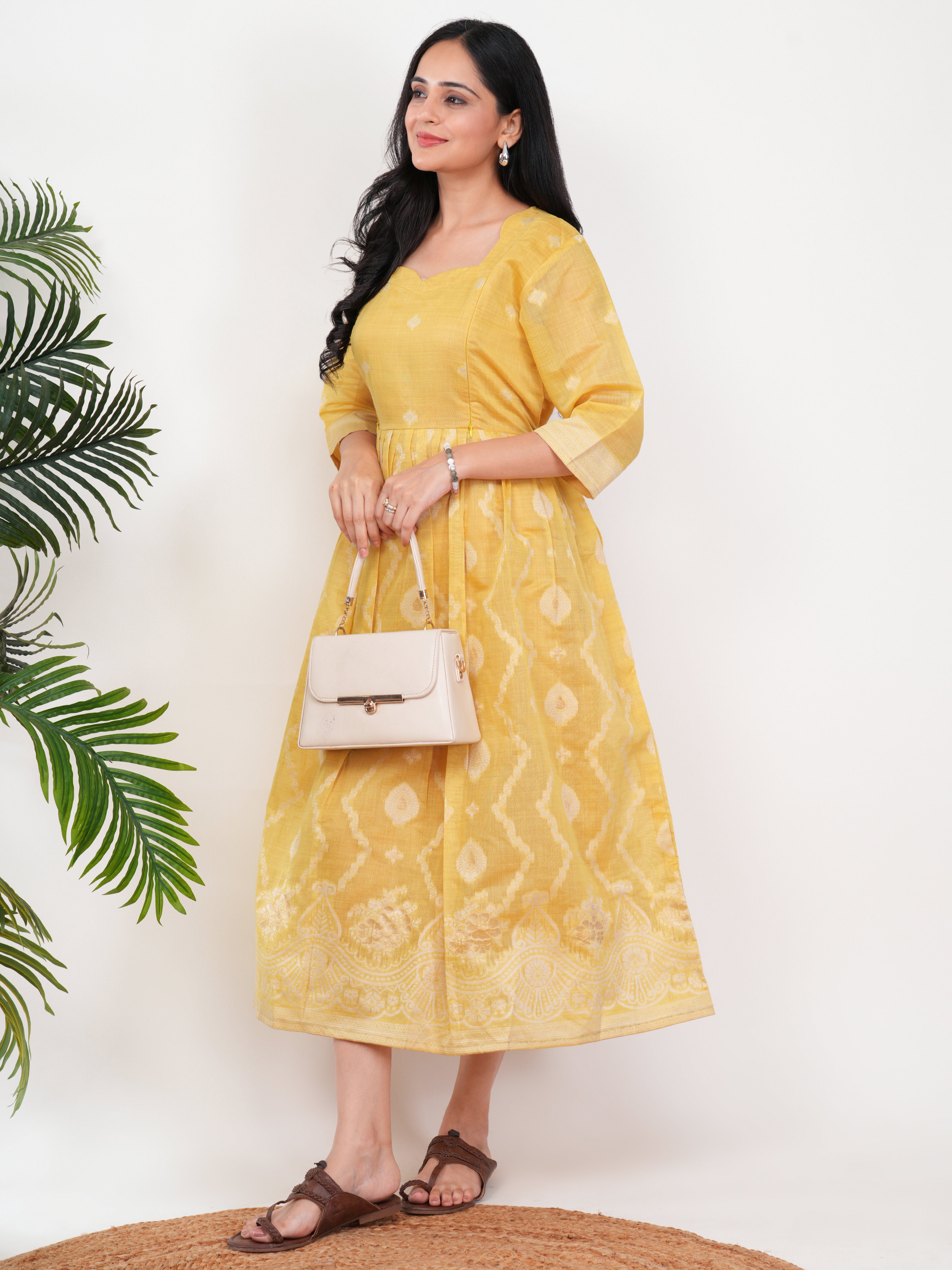 Mustard Feeding Single Kurti