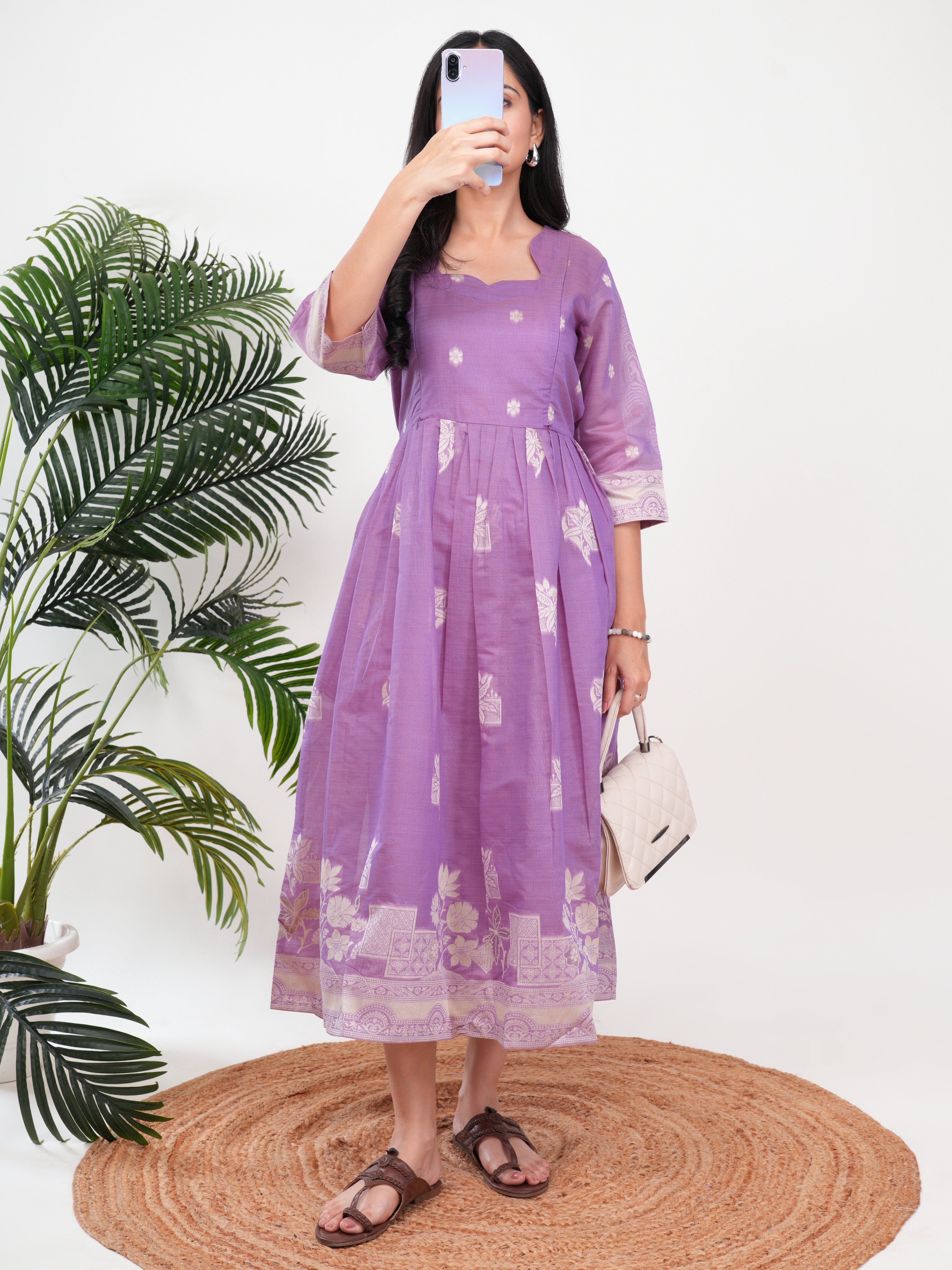 Lavender Feeding Single Kurti