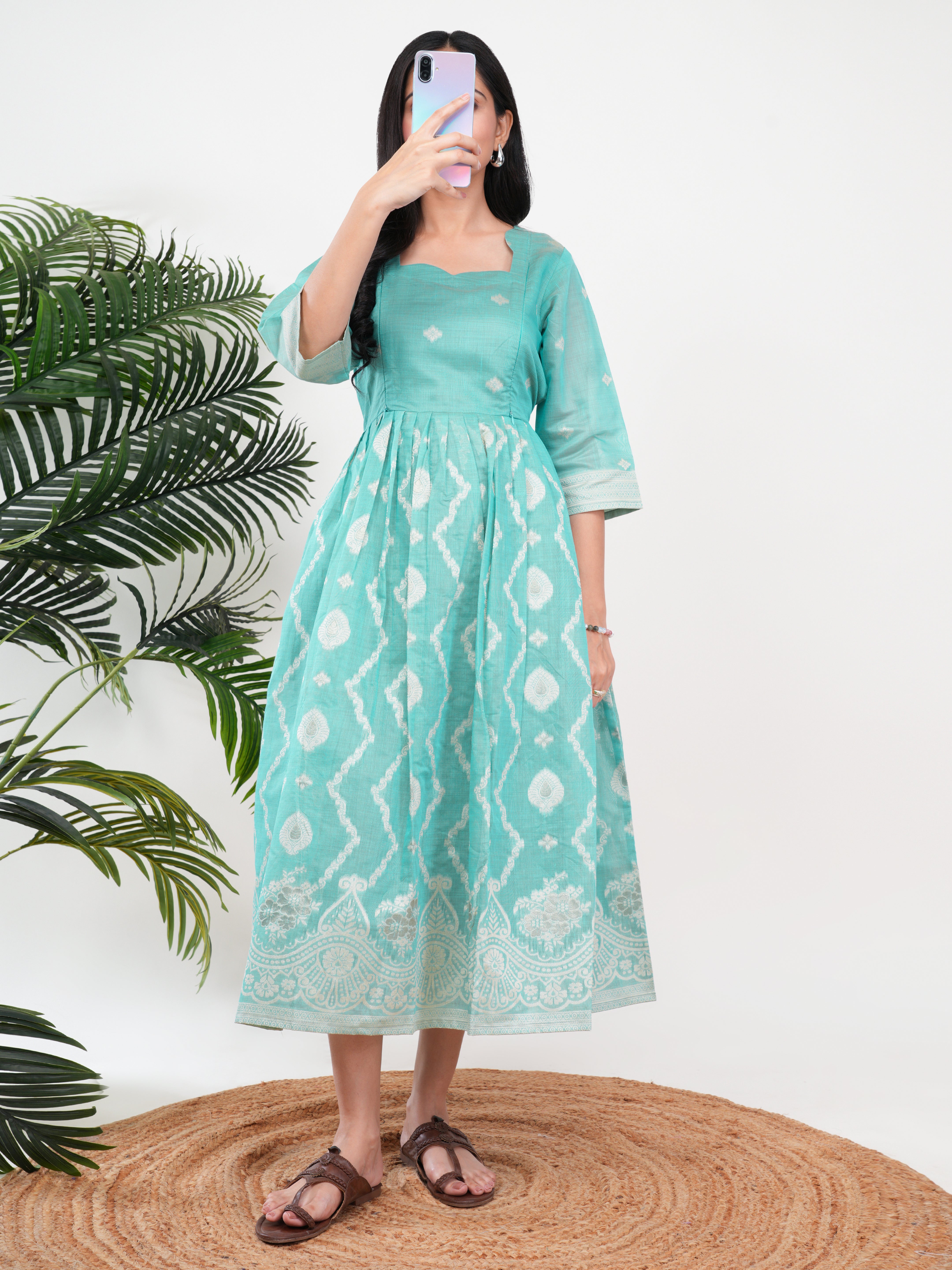 Mint Green Feeding Single Kurti