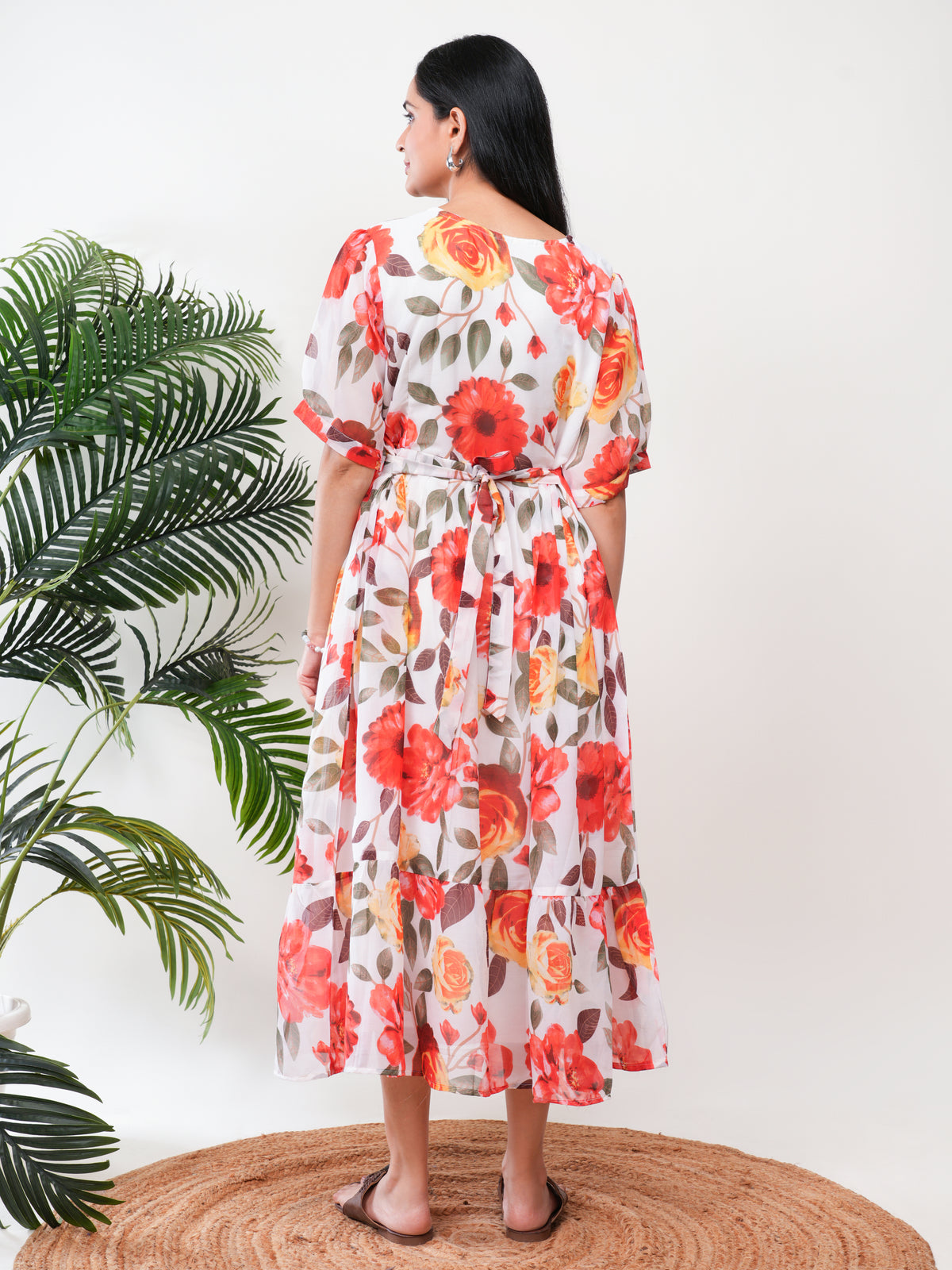 Ivory Floral Feeding Single Kurti