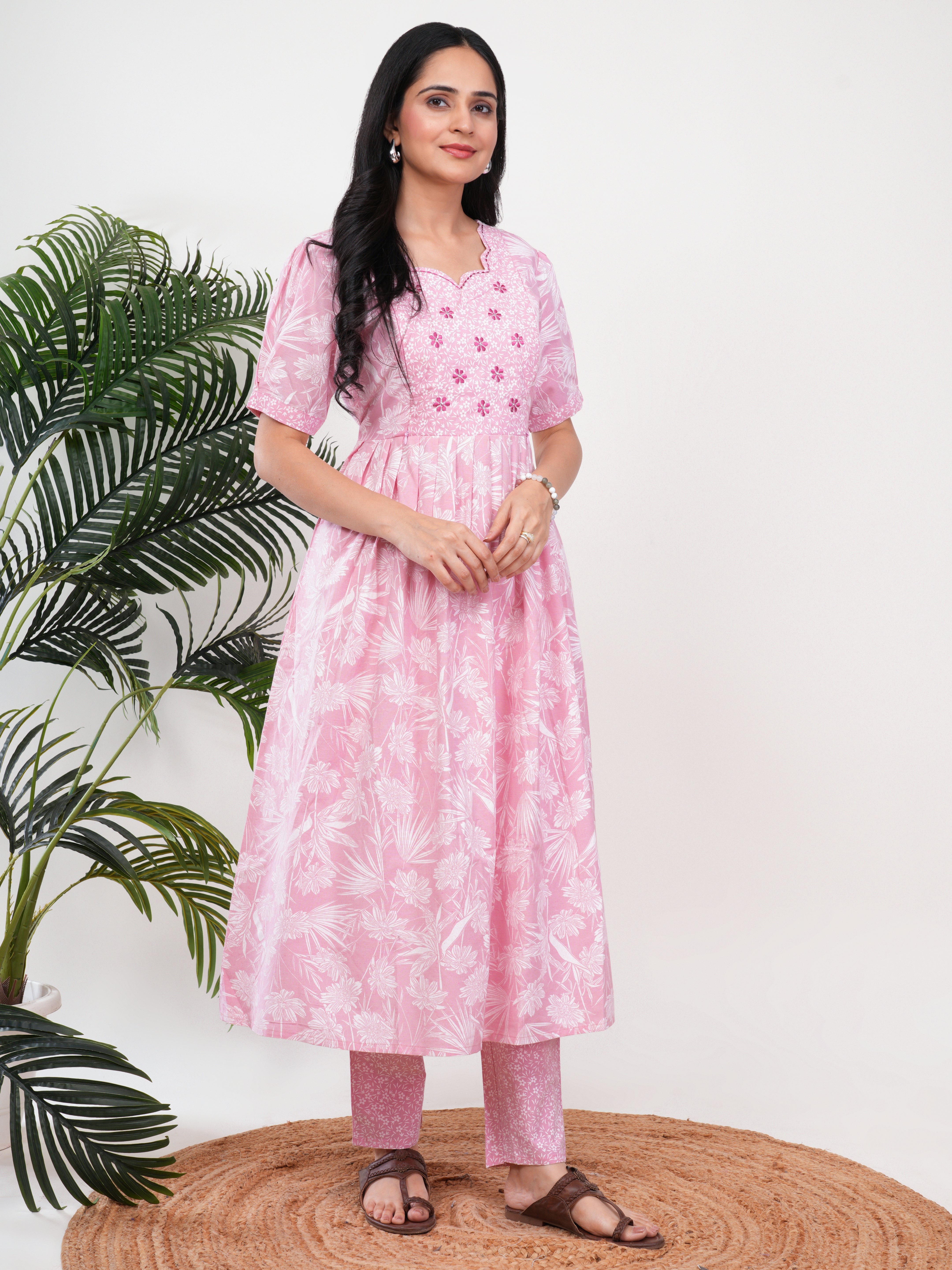 Pink Floral Feeding 3Pcs Set