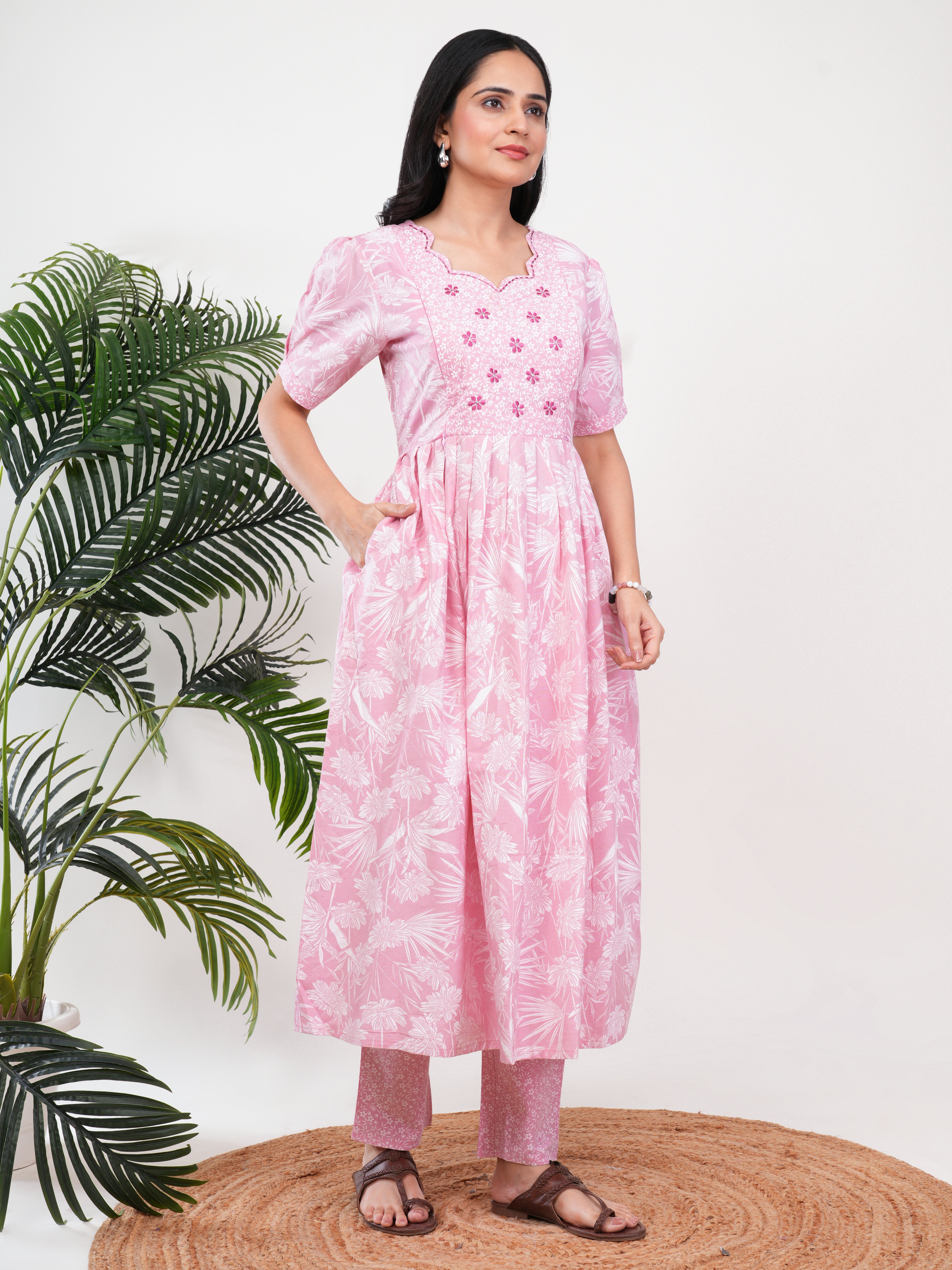 Pink Floral Feeding 3Pcs Set