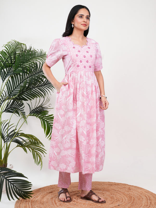 Pink Floral Feeding 3Pcs Set