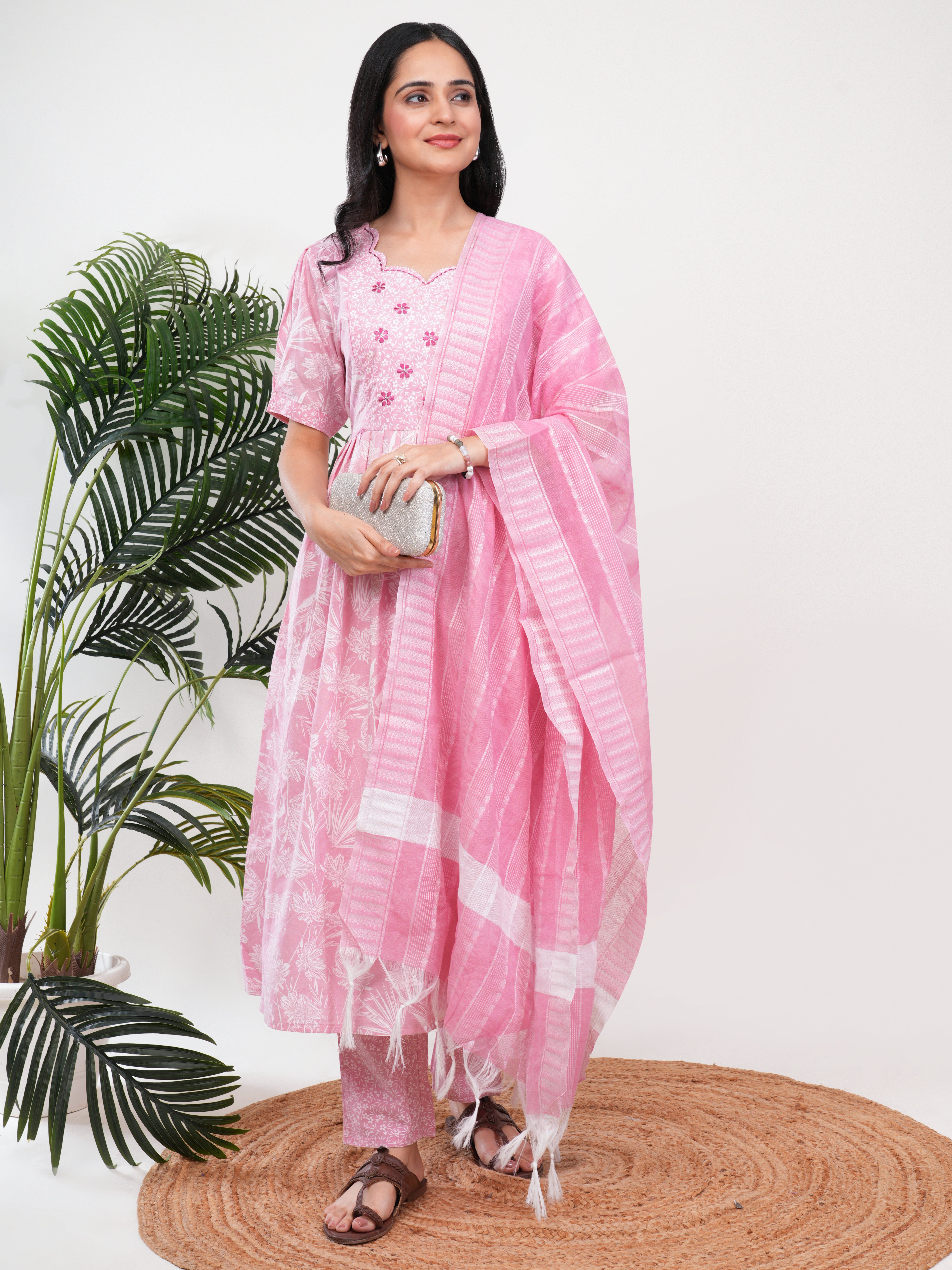Pink Floral Feeding 3Pcs Set