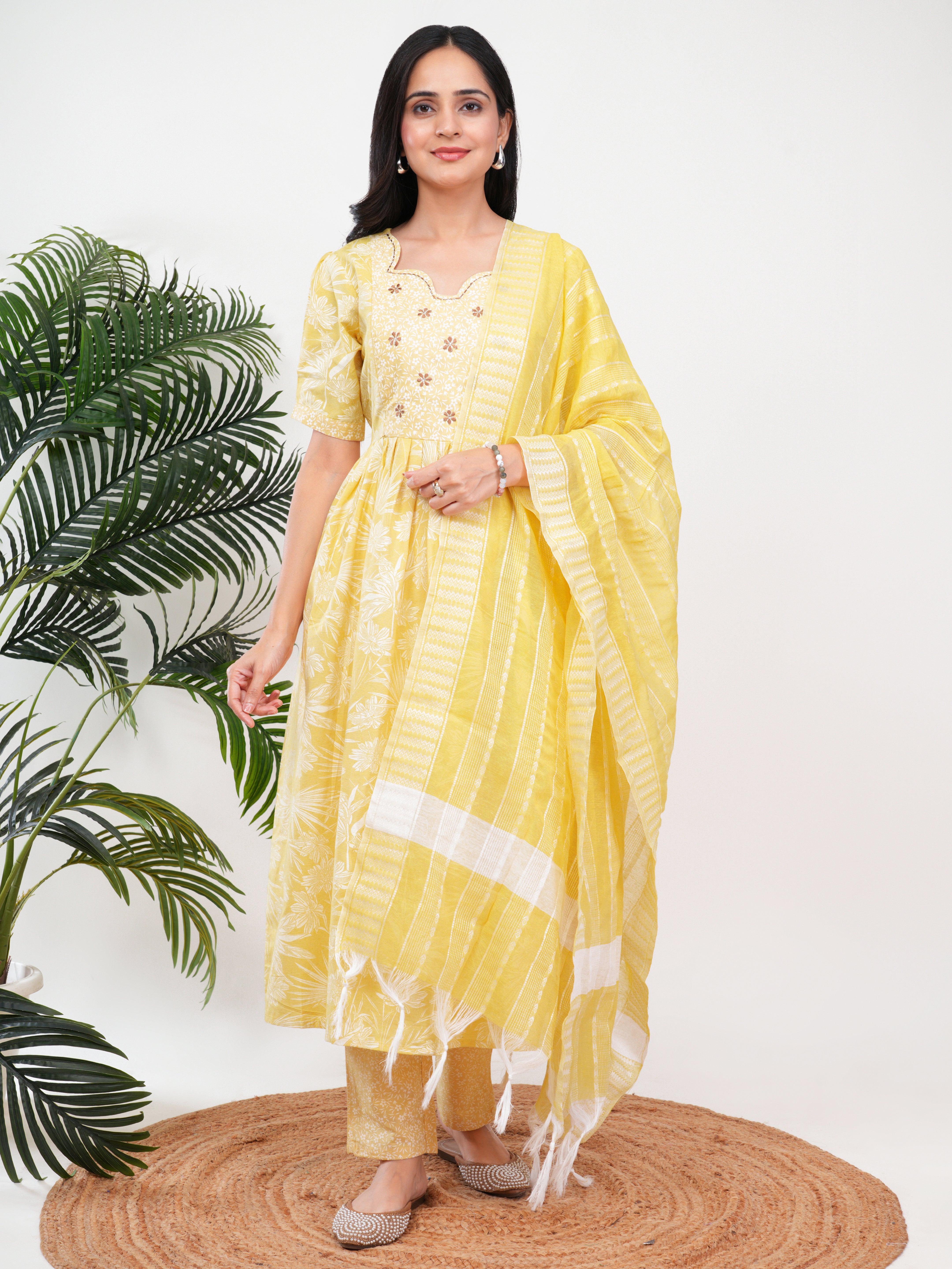 Mustard Floral Feeding 3Pcs Set