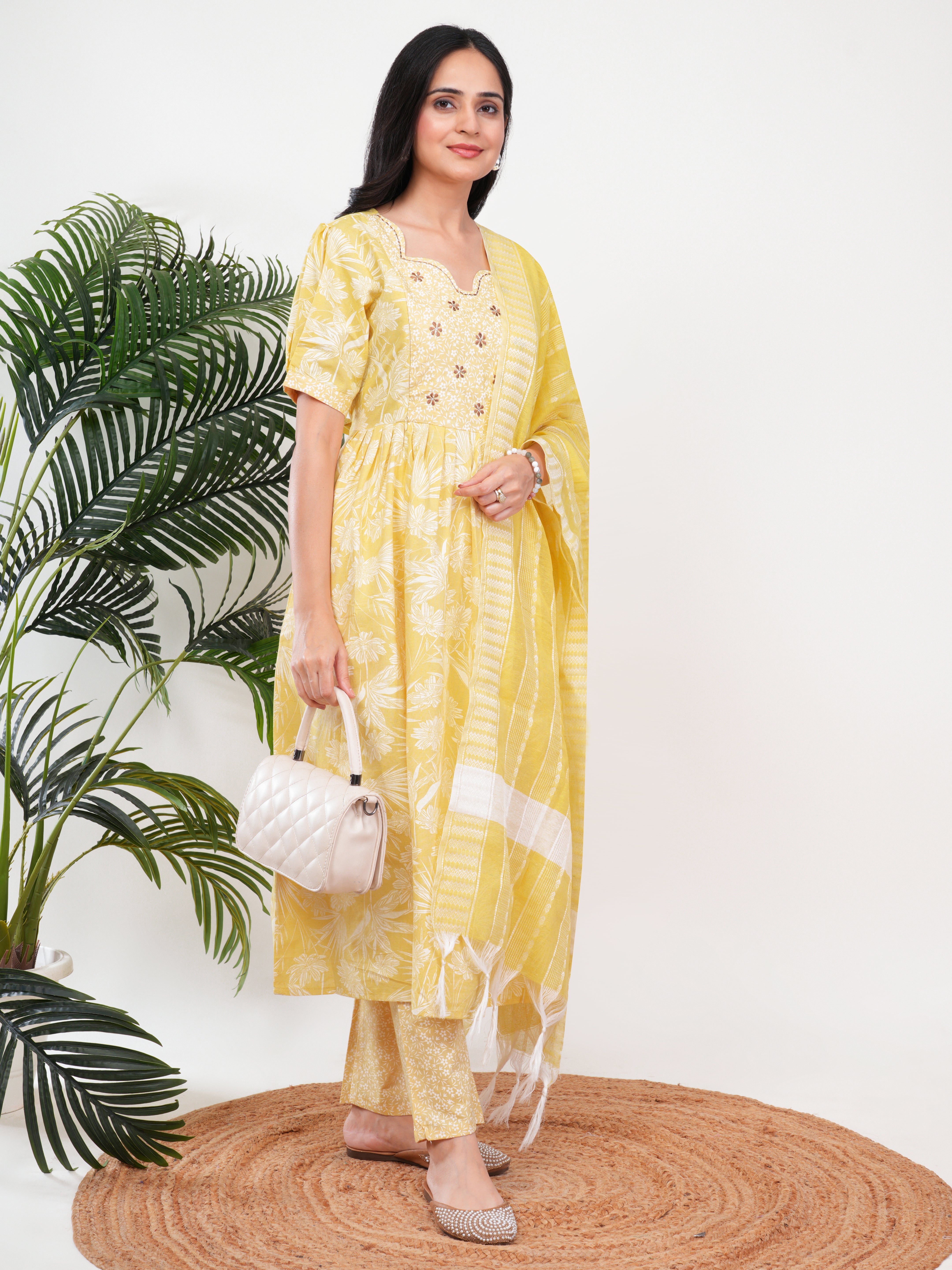 Mustard Floral Feeding 3Pcs Set