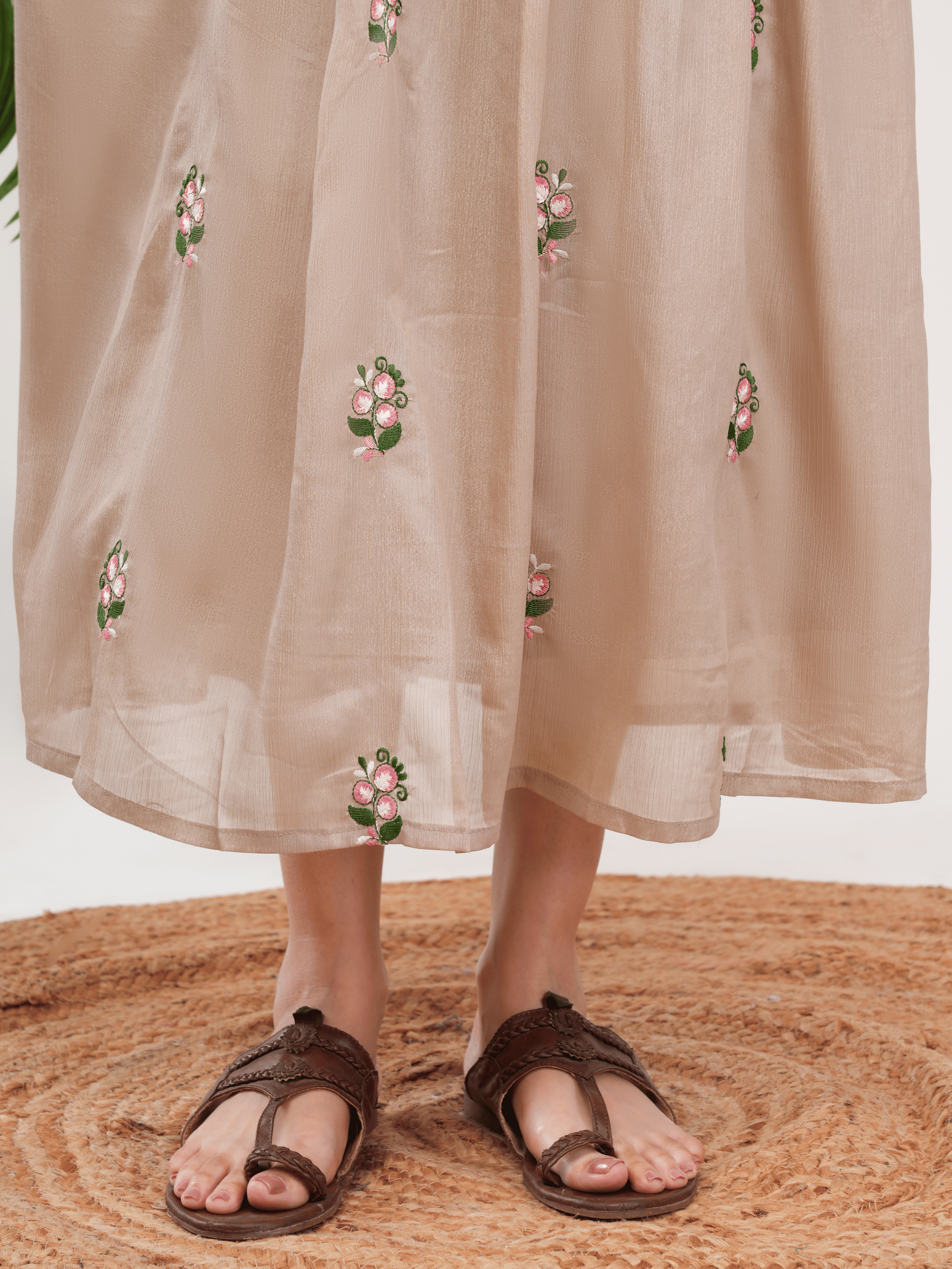 Cream Feeding Single Kurti